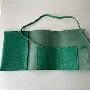 Chic Green Leather Tech Roll Up (NEW)